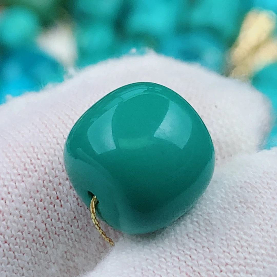 未镶嵌绿松石珠宝奇石11.5mm