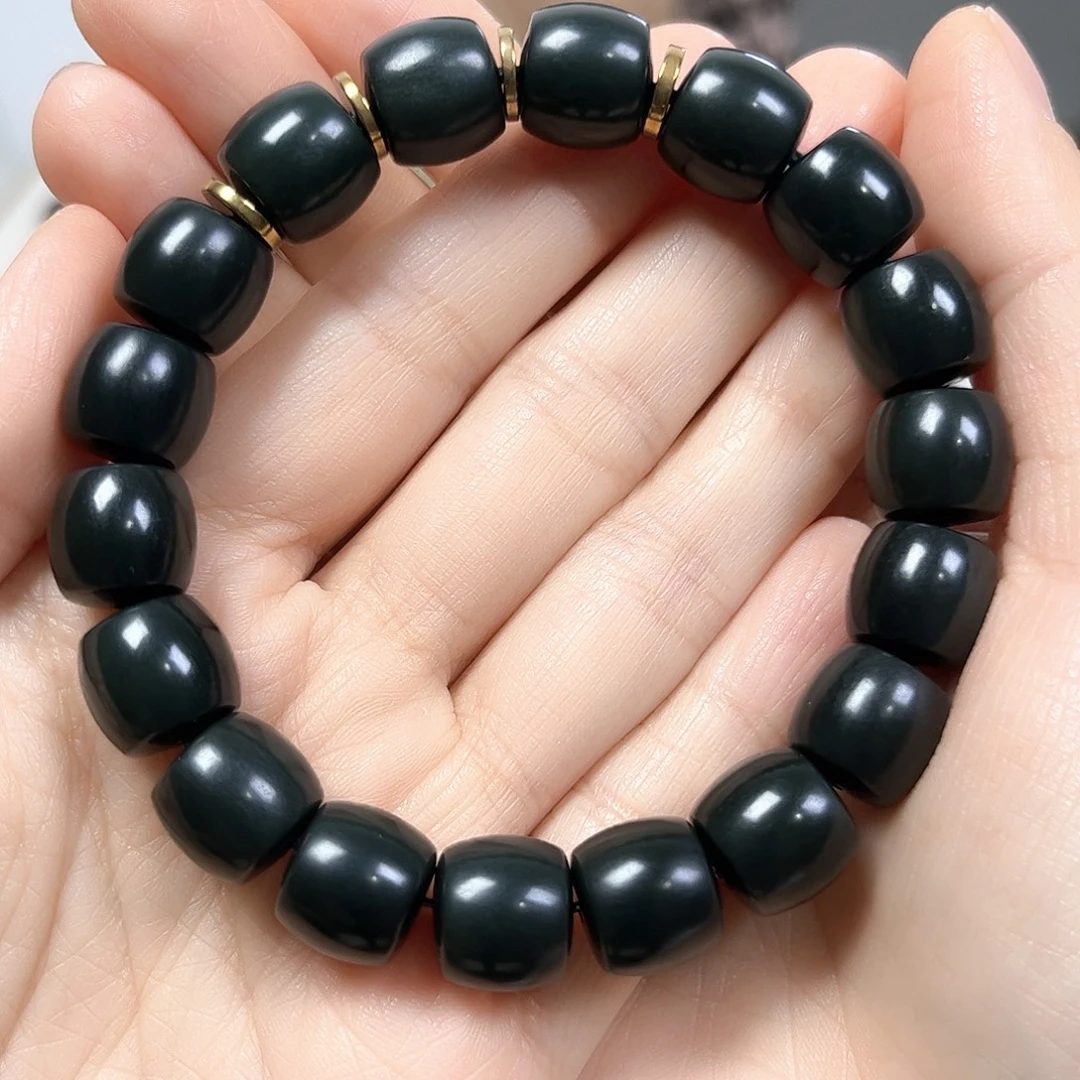 和田玉未镶嵌手链卡12直切珠宝级货头