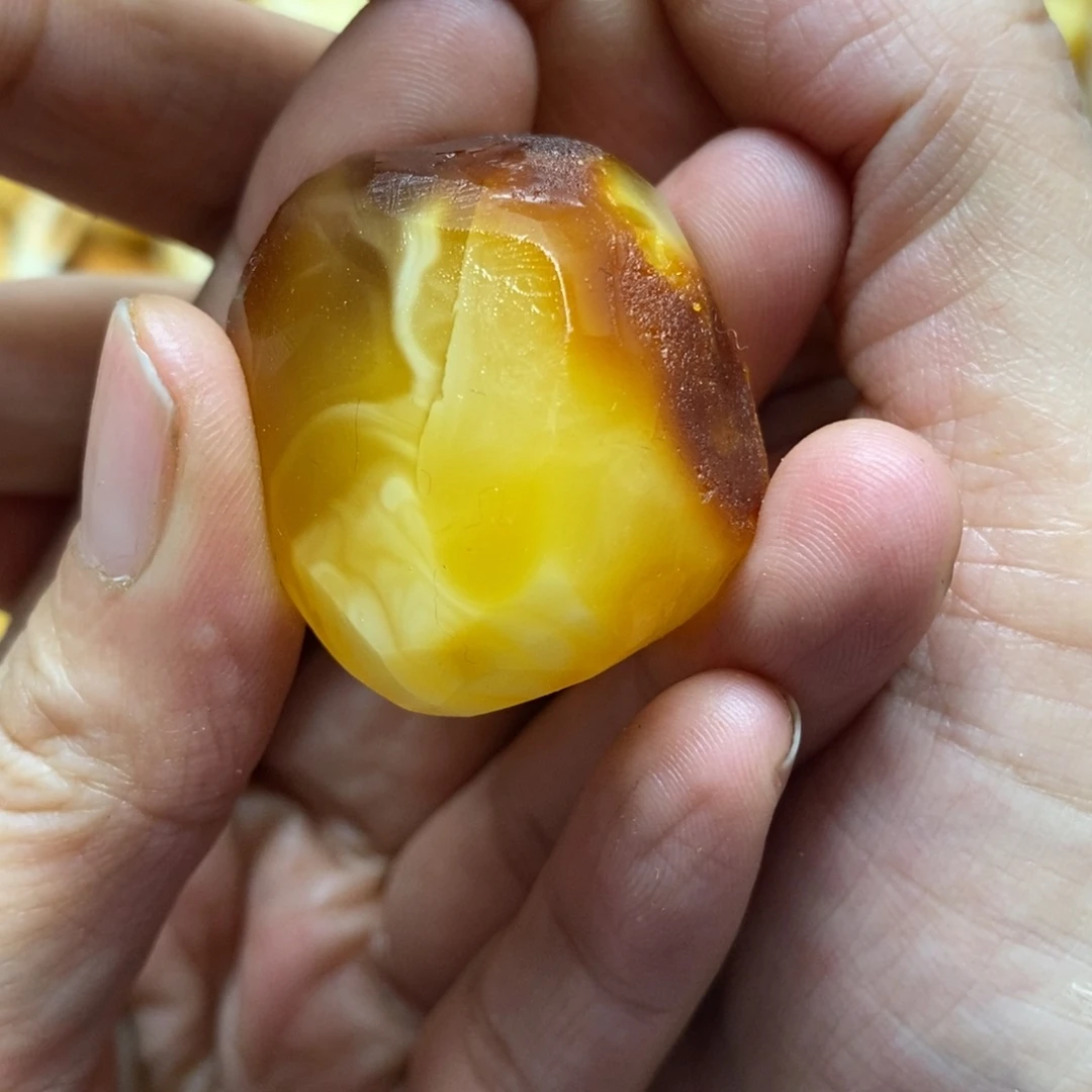 定制琥珀未镶嵌柚*传世琥珀蜜蜡定制