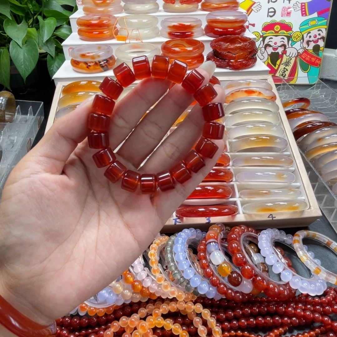 我***困玛瑙/玉髓未镶嵌手镯