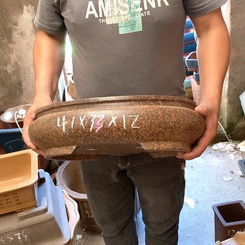 紫砂花盆手工艺品
