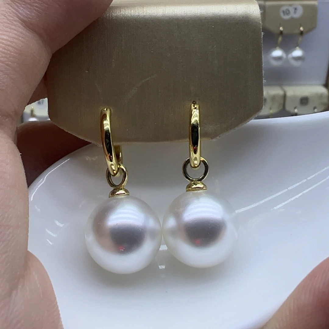 淡水珍珠耳饰银S925镶嵌