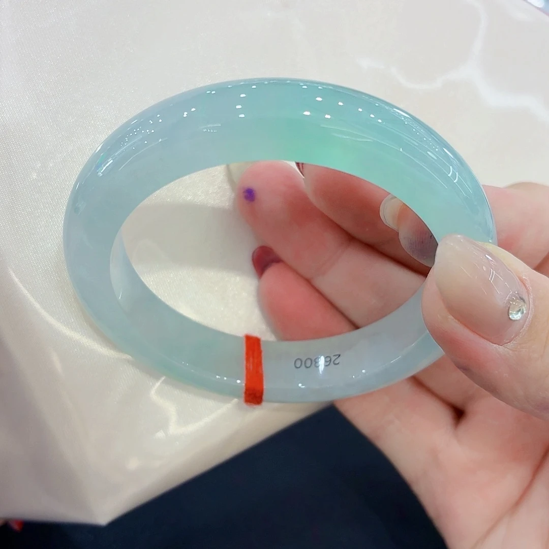 翡翠未镶嵌手镯翡翠55圈口（强推）毕业款