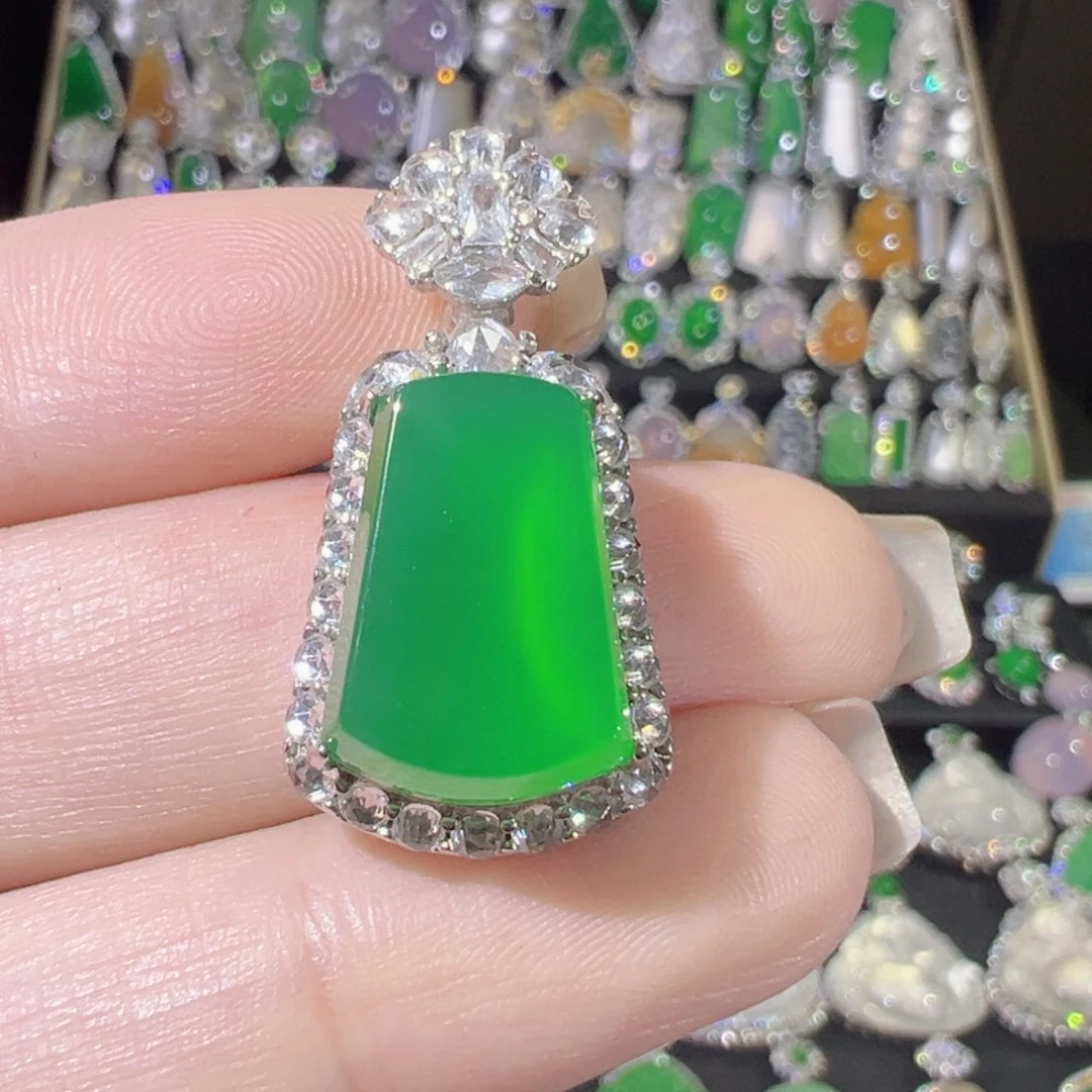 玛瑙/玉髓颈饰银S925镶嵌