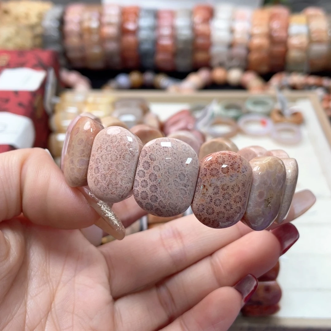 硅化珊瑚（珊瑚玉）手链未镶嵌?****?293