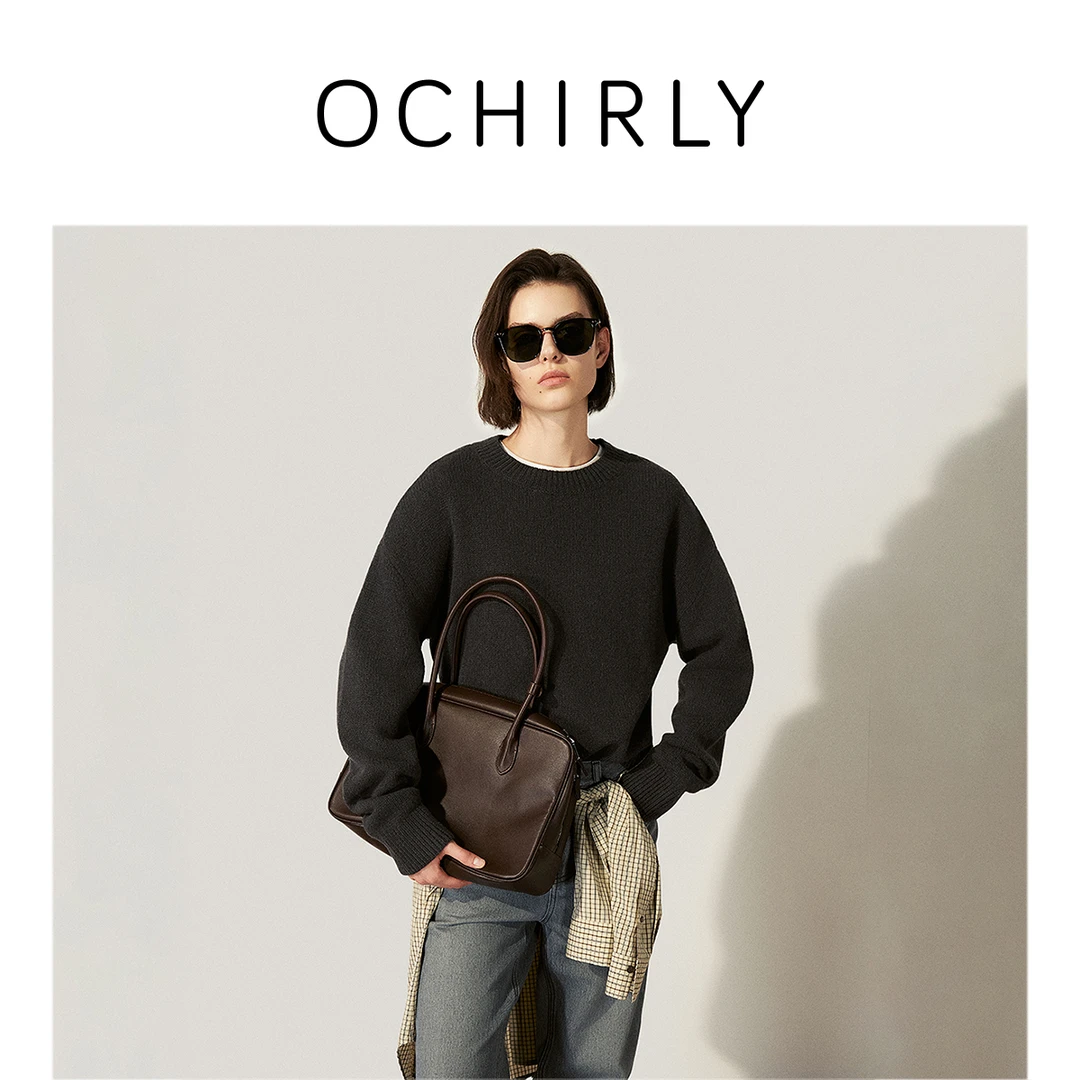 #OCHIRLY欧时力澳洲进口羊毛毛衣女上衣松弛感25春季商场同款新品