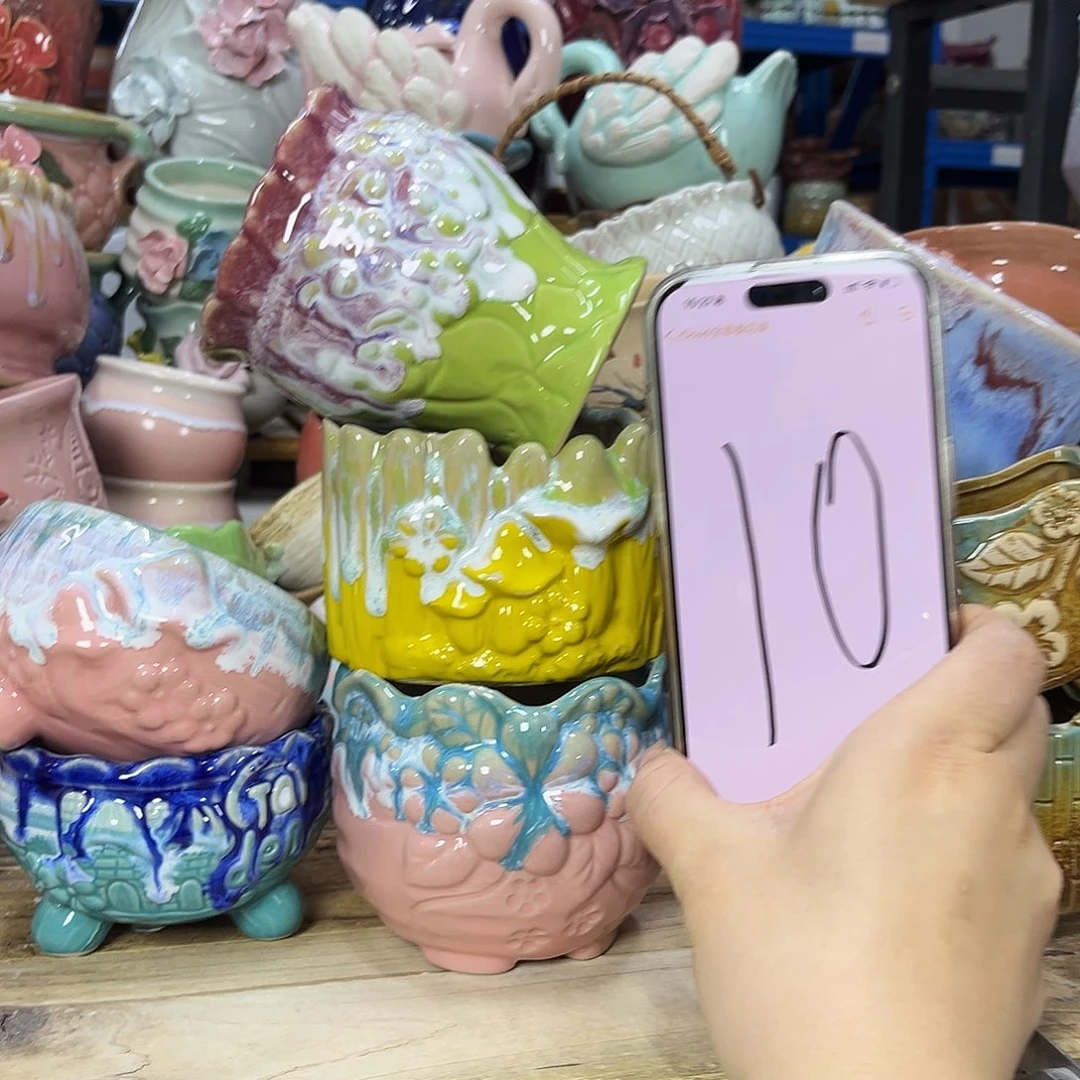 陶瓷花盆特价上新陶瓷花盆特价上新口8-10厘米