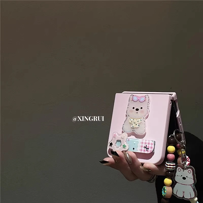 适用荣耀MagicVFlip2手机壳MIXFlip折叠屏西高地小狗发夹女保护套