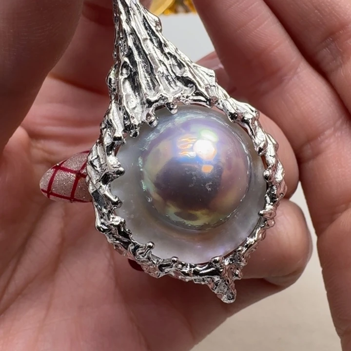 拼合珍珠（马贝珠）颈饰未镶嵌