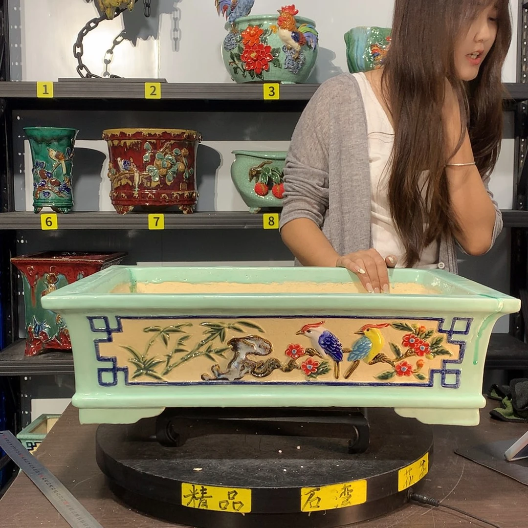 陈***凯高温烧制石湾盆花盆瑕疵
