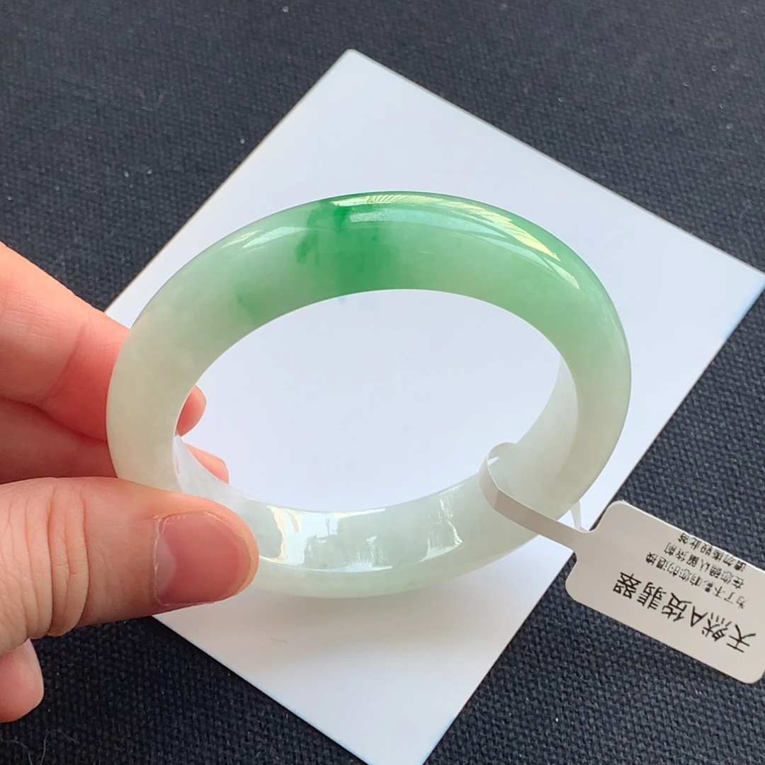 翡翠未镶嵌手镯95号51正