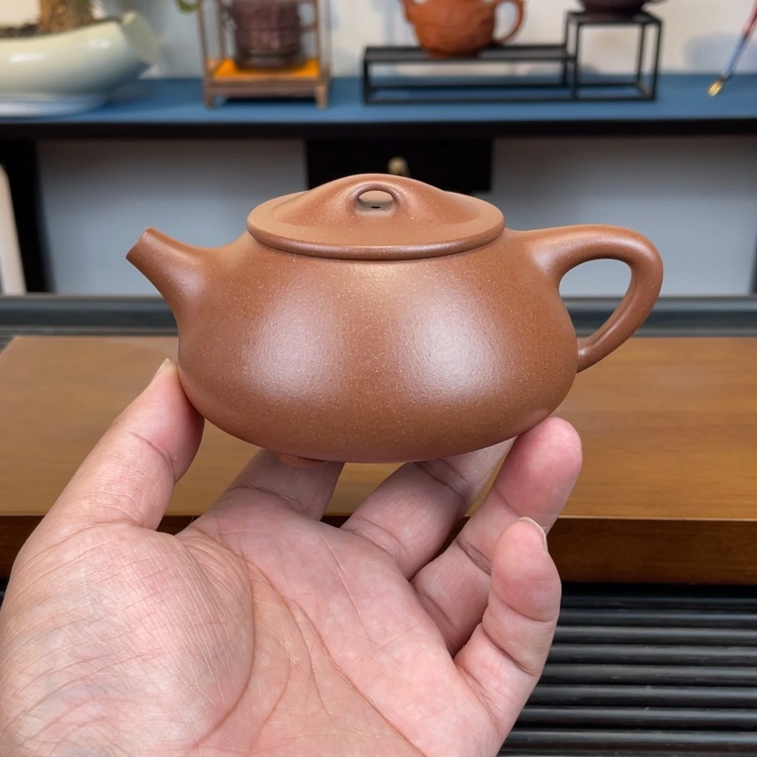 紫砂茶壶台西紫泥石瓢230cc