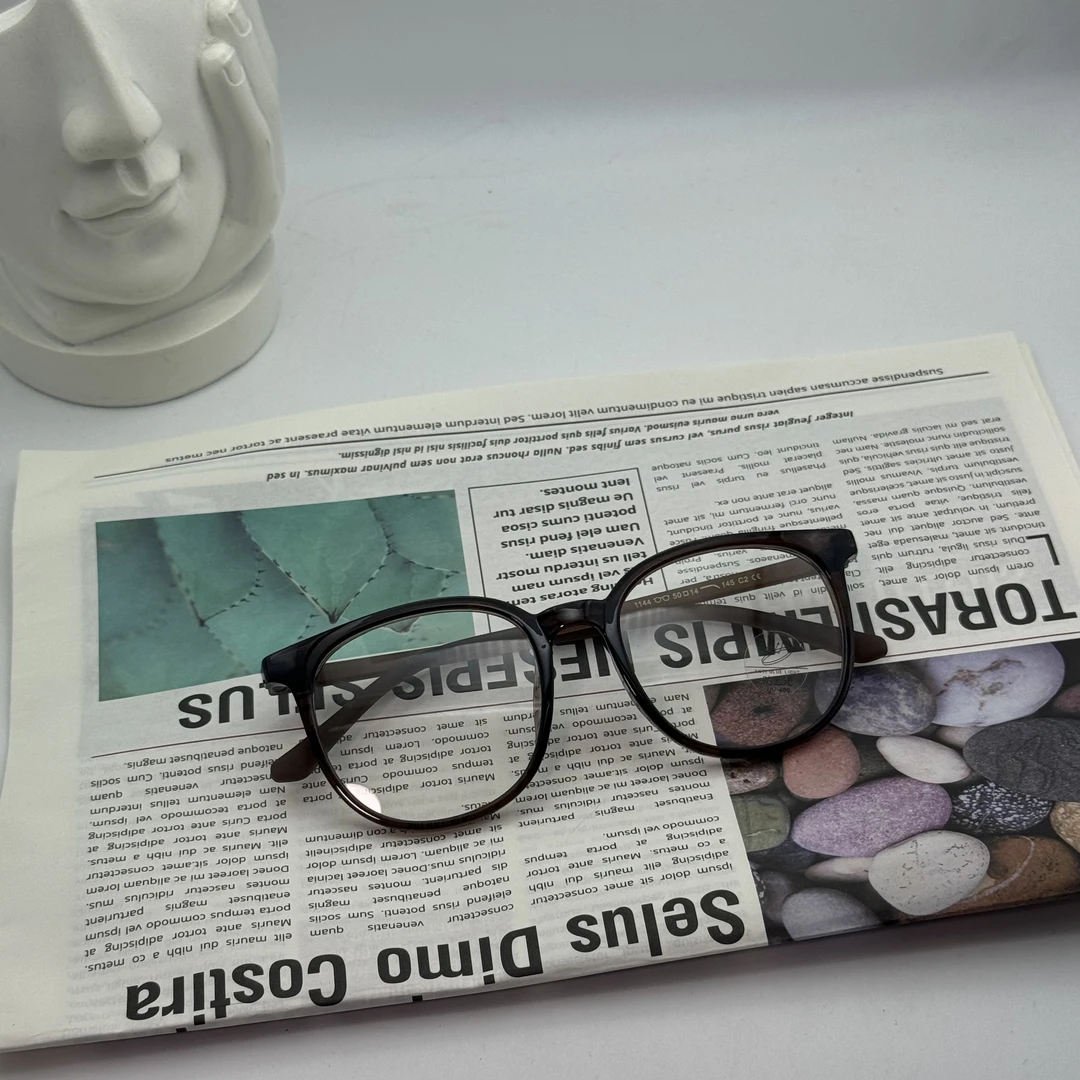 【3035】茶色素颜大框防蓝光平光镜女素颜神器大脸显瘦眼镜