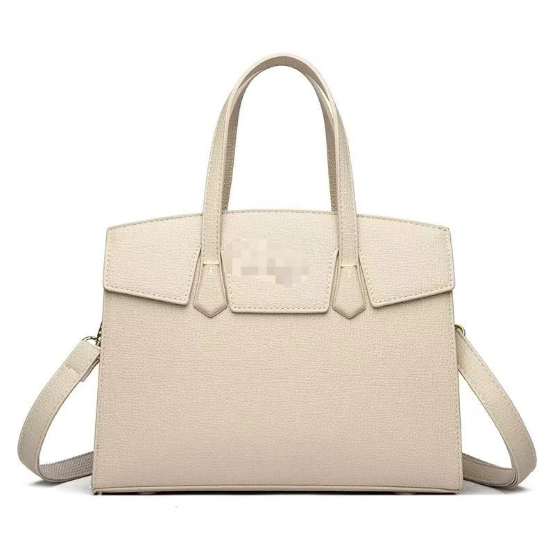 183大容量托特包单肩斜挎手提包妈妈包女款#杏色