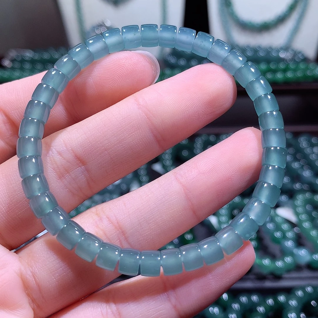 翡翠未镶嵌手链天然A货翡翠手串6