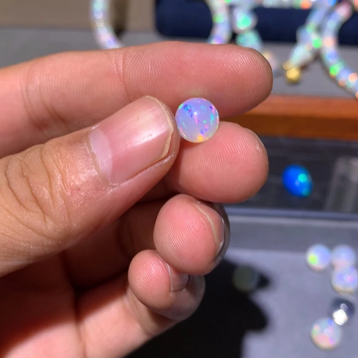 不***娘欧泊银S925镶嵌欧泊吊坠
