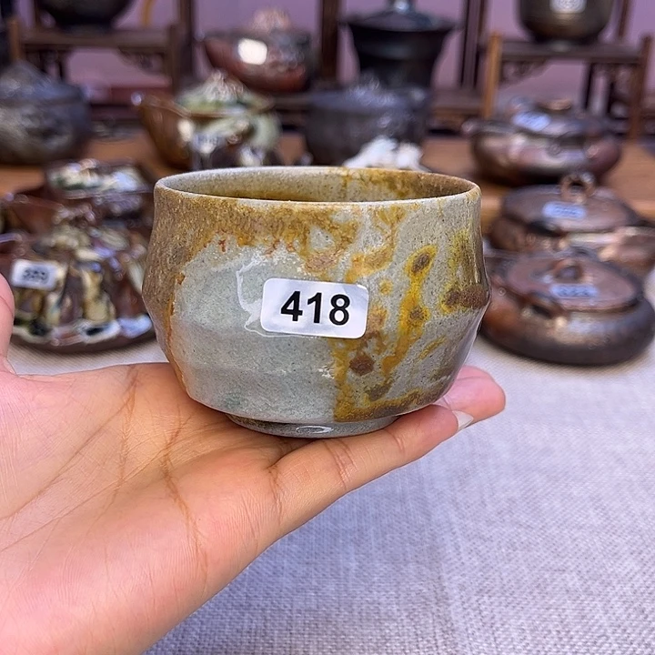 裸柴烧陶瓷手工茶器