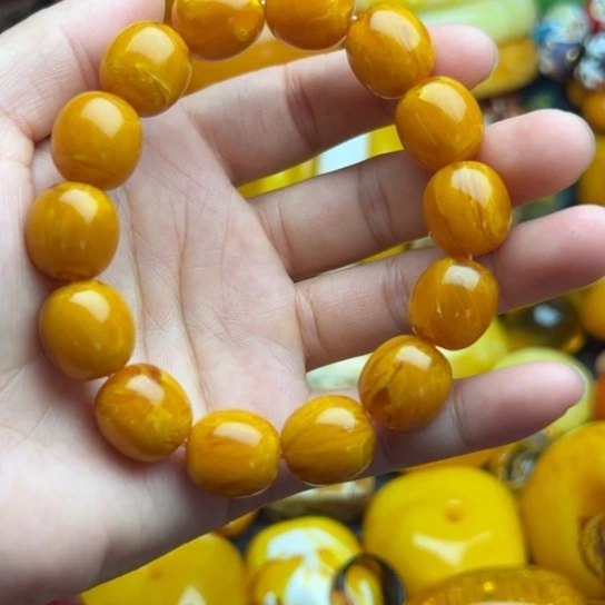 未镶嵌琥珀手链蜜蜡