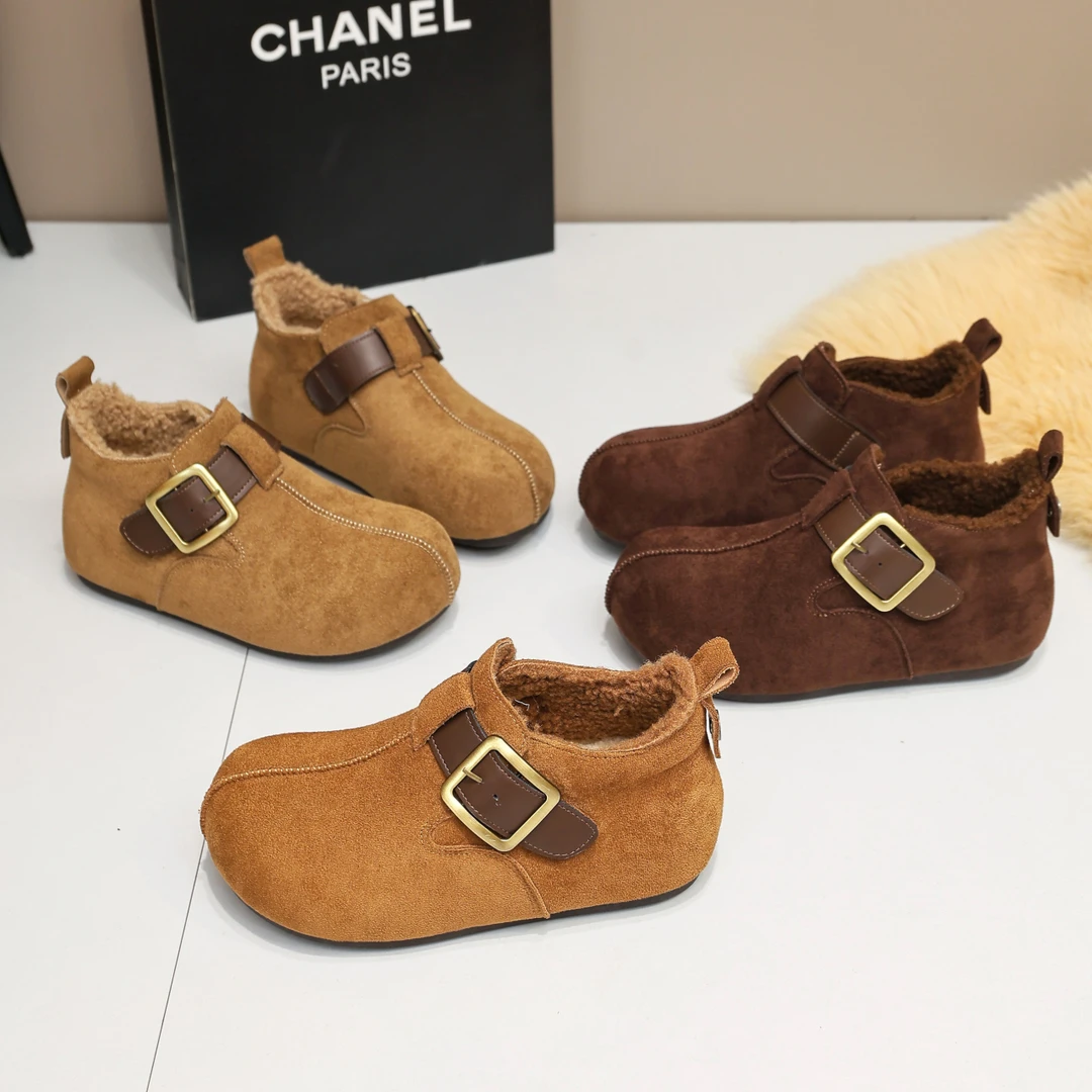 默认风格学院风秋冬运动风棉鞋棉靴/毛靴复古港风 1393