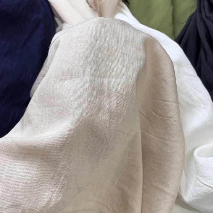 天丝（莱赛尔纤维）杏色苎麻3米