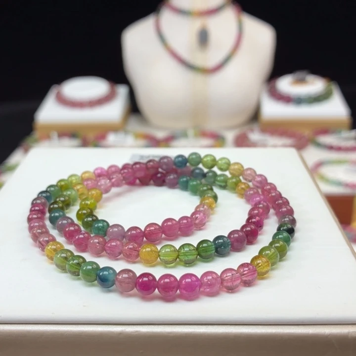 碧玺手链未镶嵌5.3mm±