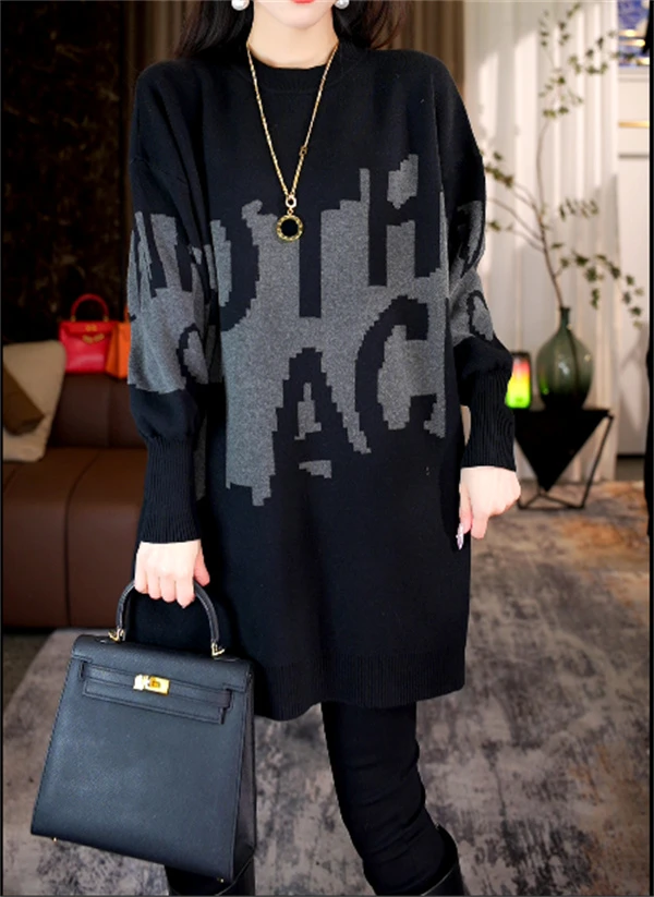 加厚保暖【墨染倾城】秋冬必备时尚上档次洋气高档毛衣上衣-9923#