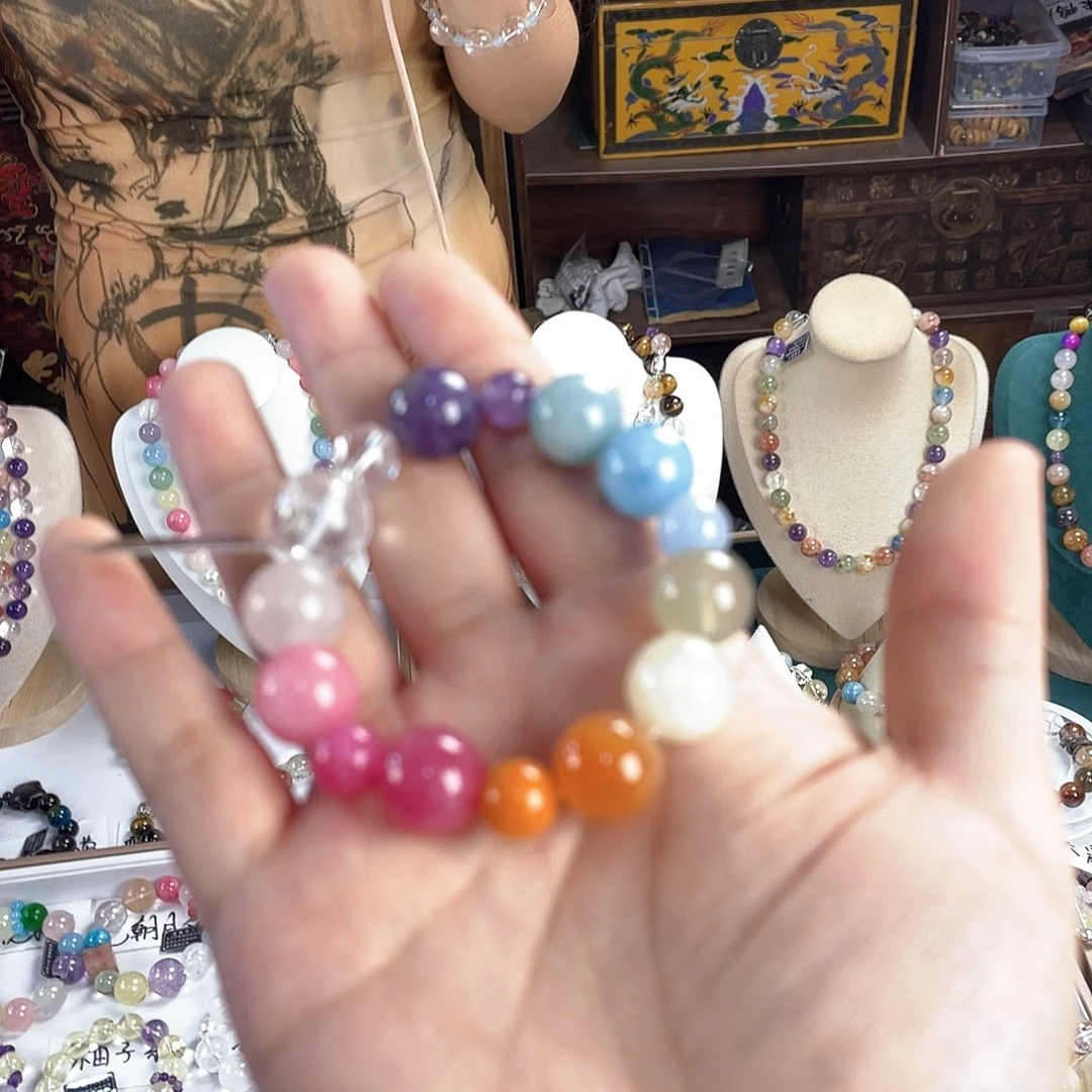 银S925镀金镶嵌手链水晶