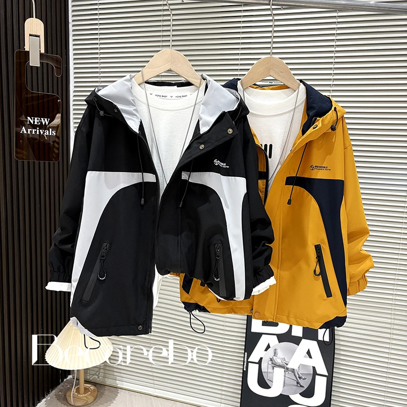 【淏妈原创】青少年童装男童秋装外套大童春秋男孩痞帅炸街冲锋衣服