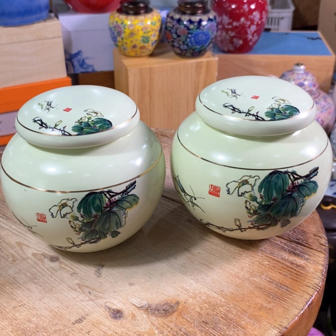 【闪购商品】瓷片陶瓷茶叶罐密封罐
