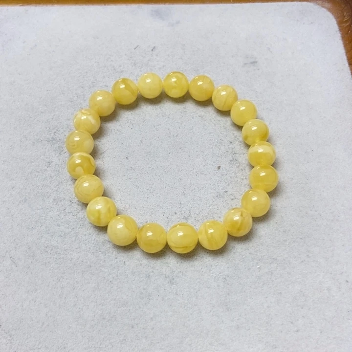 蜜蜡未镶嵌裸石手串