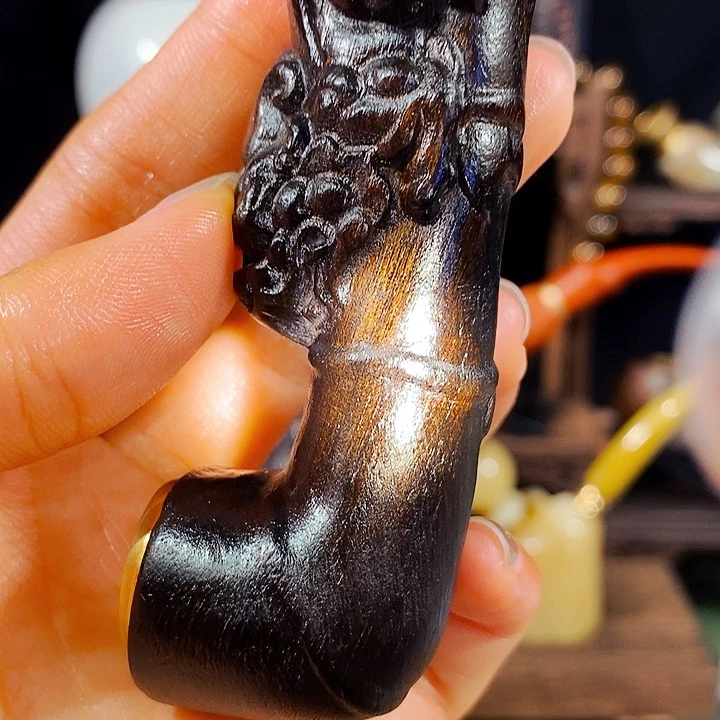 高端定制金丝楠木烟嘴