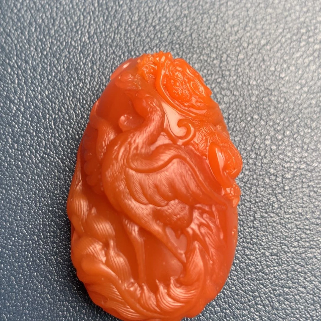 南红玛瑙未镶嵌保山天然原矿南红龙凤吊坠