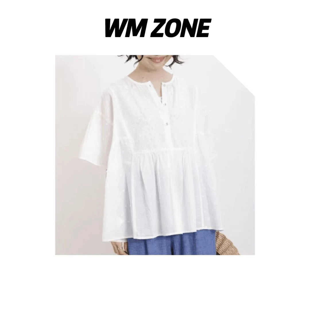 虎儿4-2346 森系轻薄植绒点宽松衬衫