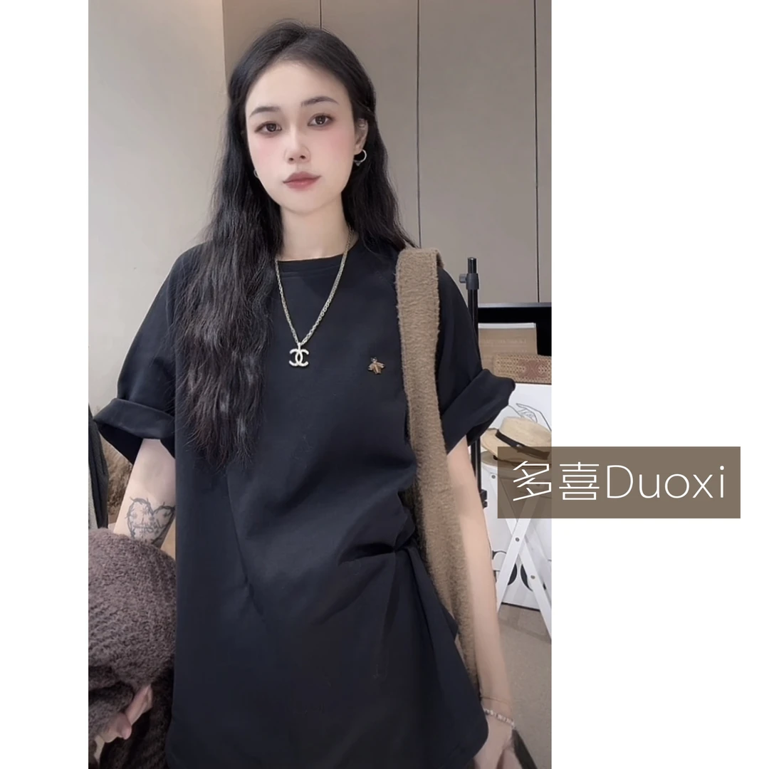Duoxi➕【小蜜蜂】早春新款洋气设计款宽松版型T恤短袖上衣