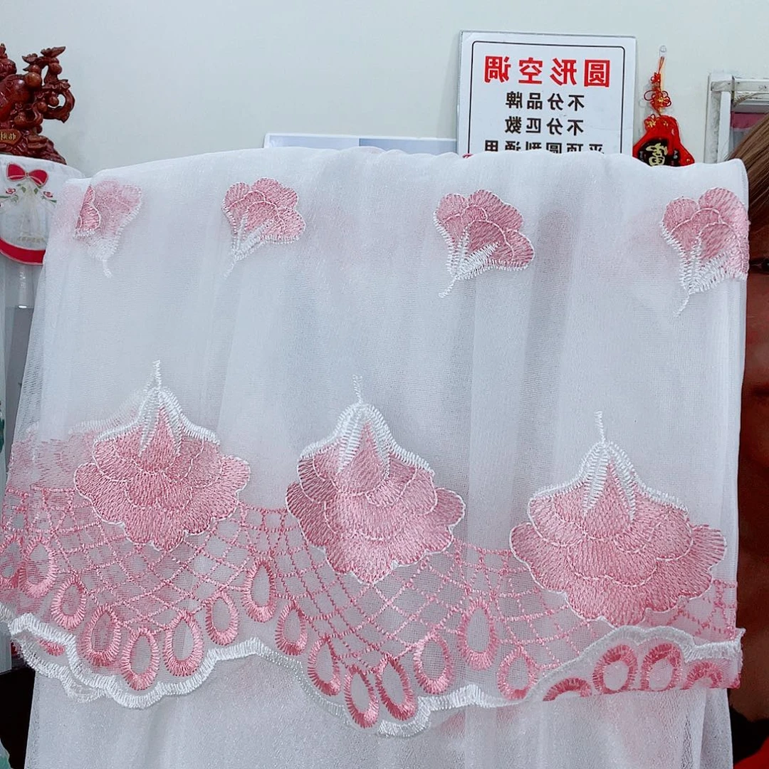 醋酯纤维百财粉花边47