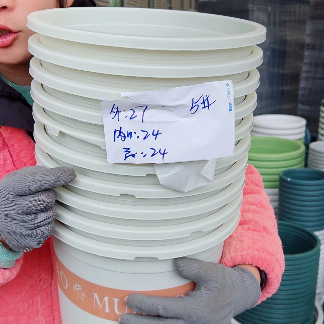 瑕疵5加仑米白色10个无托