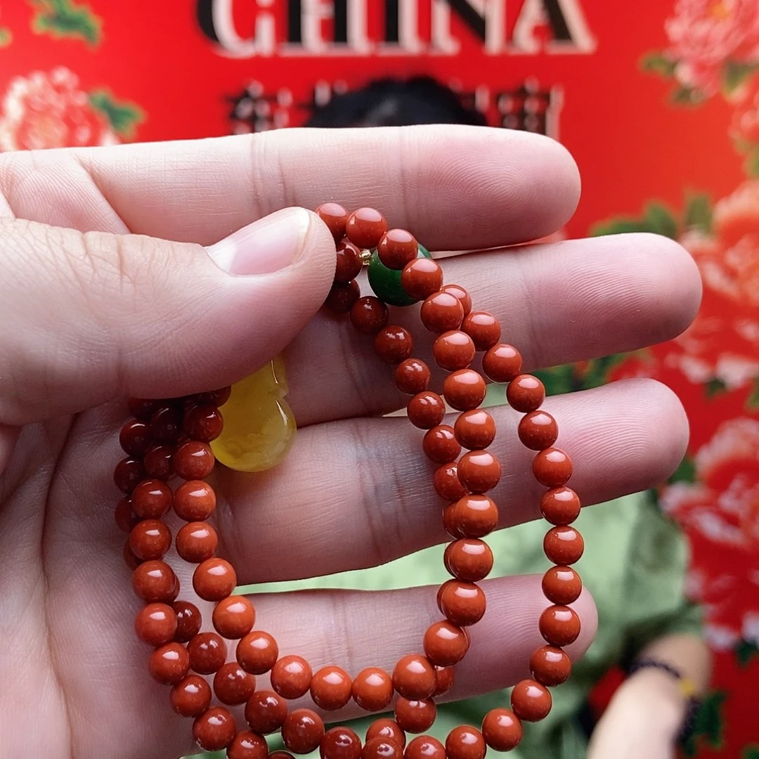 玛瑙/玉髓颈饰未镶嵌潇*竹南红菊花
