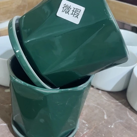 多肉绿植陶瓷花盆，有孔