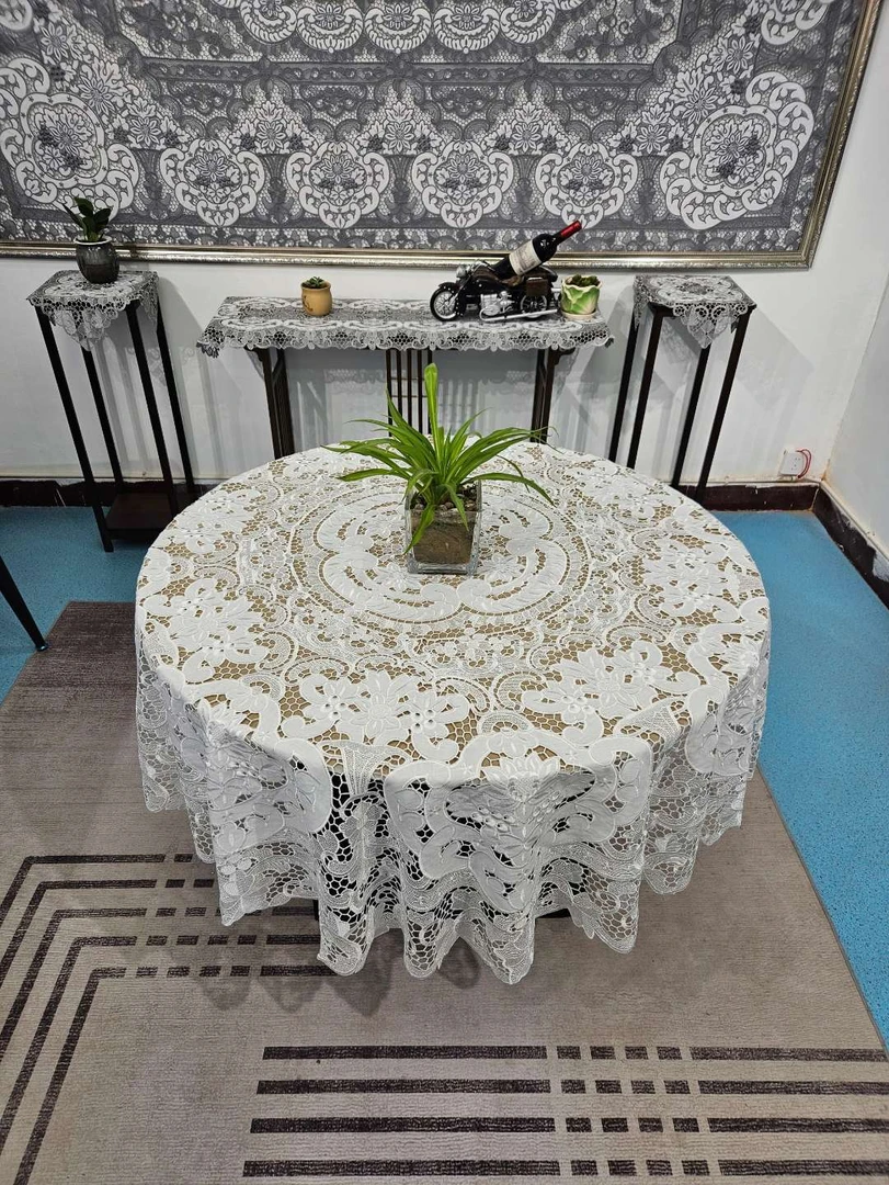5801圆型葡萄花圆桌布茶几布艺欧式餐桌布圆形台布圆桌布
