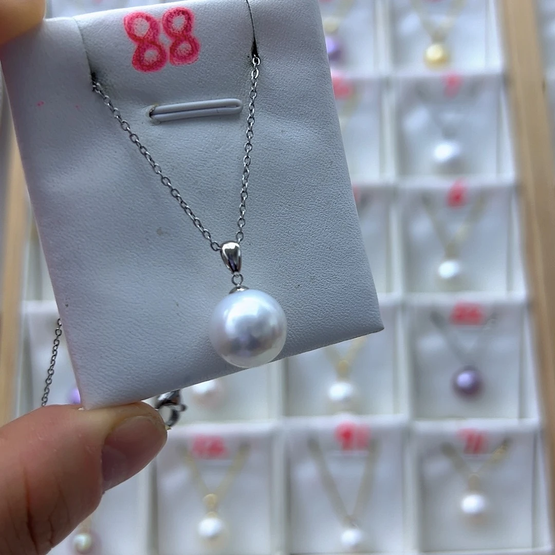 吊坠(不含链)淡水珍珠18K金镶嵌