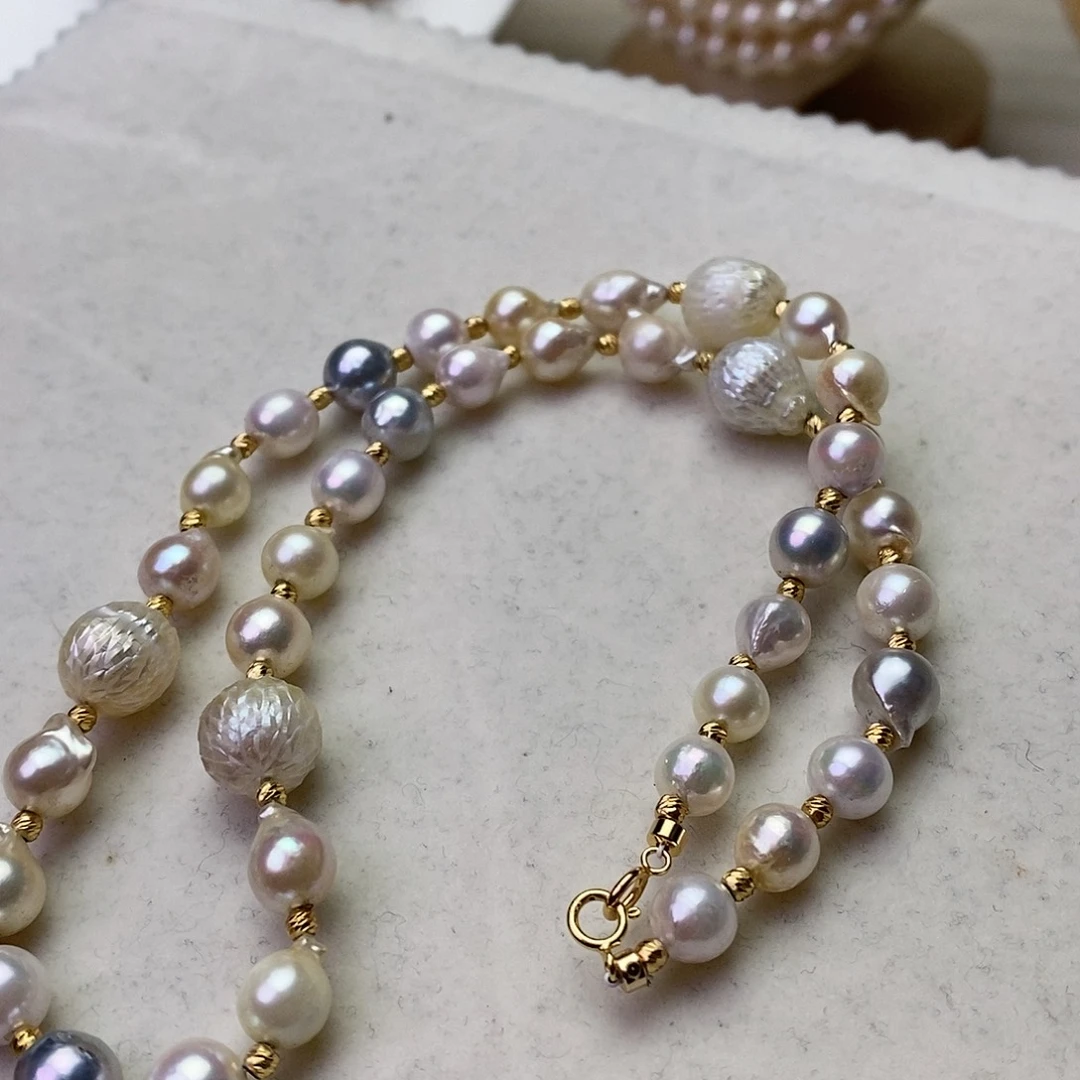 海水珍珠颈饰银S925镶嵌