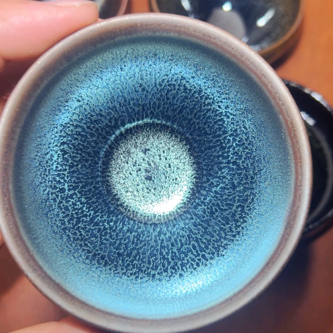 茶盏建窑建盏福利蓝麒麟
