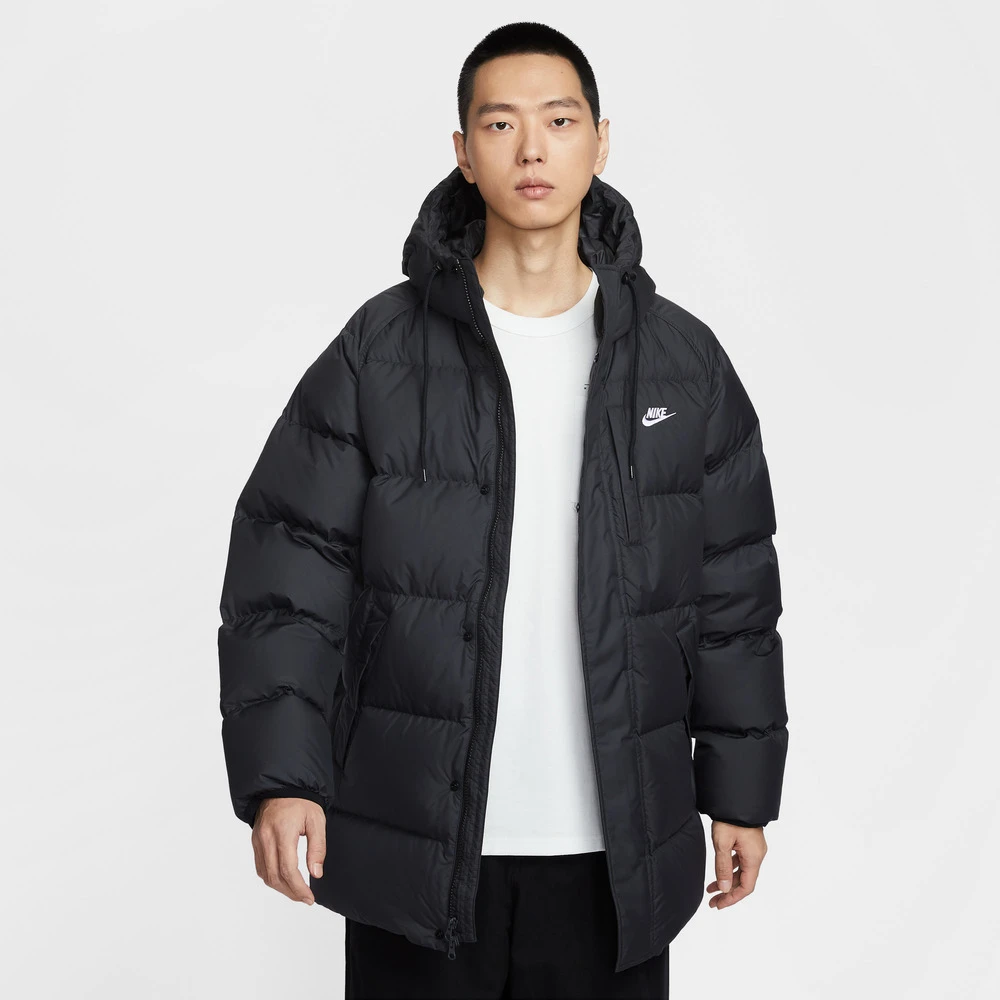 NIKE耐克2025冬季新款黑色男女蓬松极寒厚中长款羽绒服IB2974-010