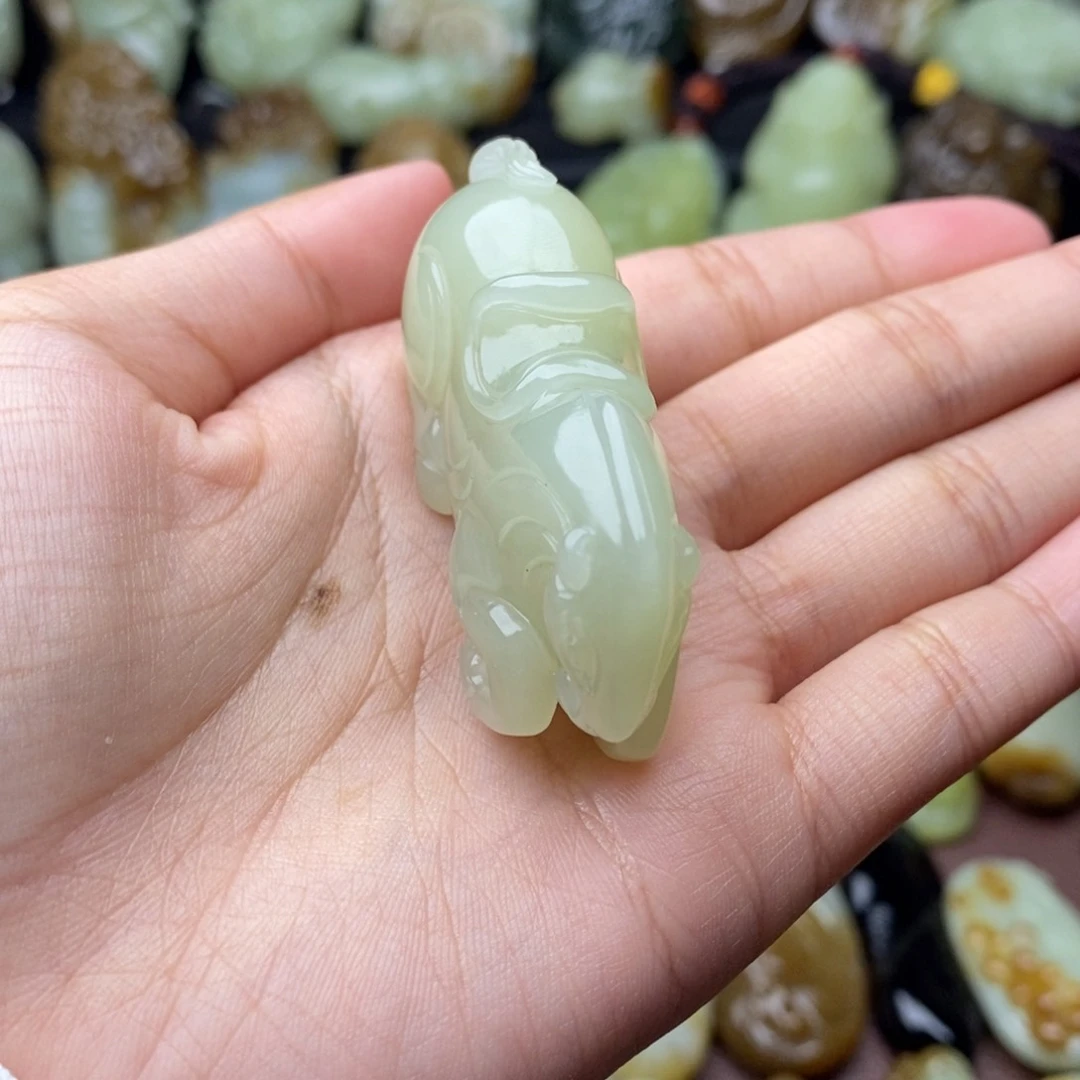 项链未镶嵌和田玉（糖玉）起
