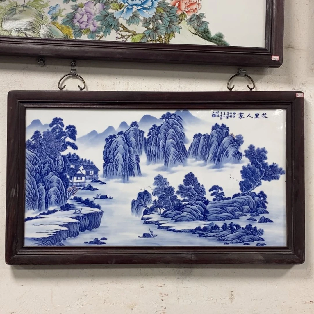 瓷片90*52 景德镇瓷板画柴窑烧制