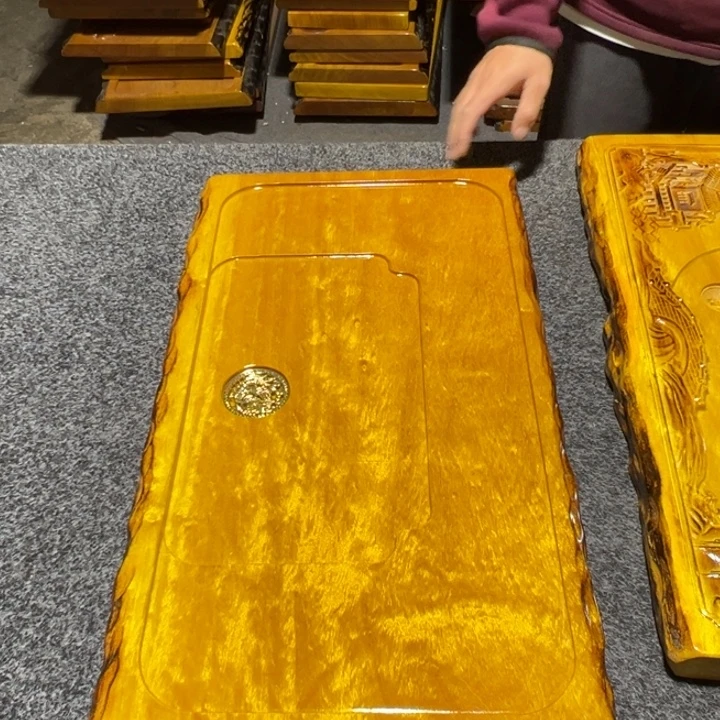 红***枫楠木实木家具根雕茶盘