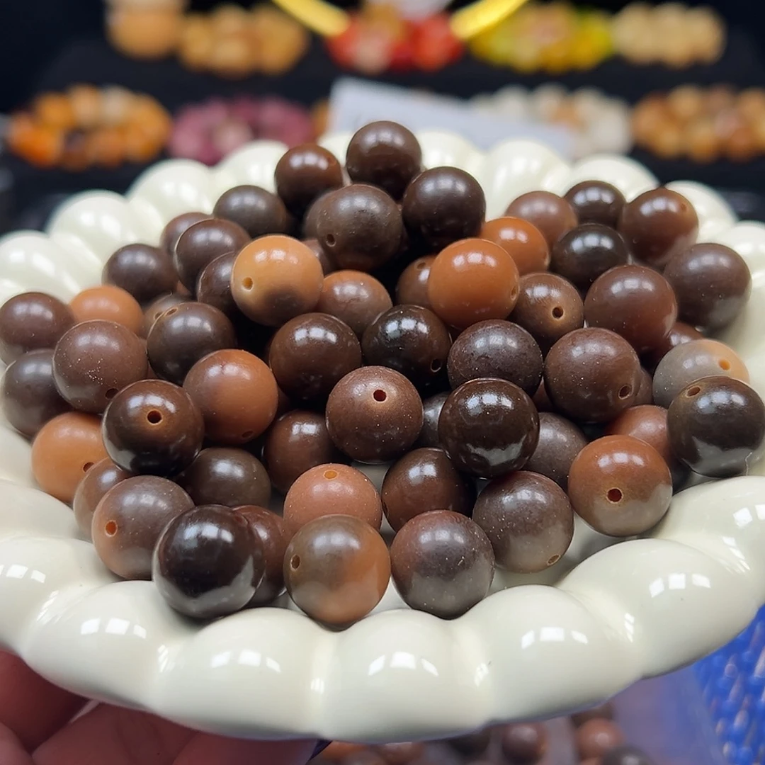 手串菩提根/象牙果卡14老料虎破圆500颗