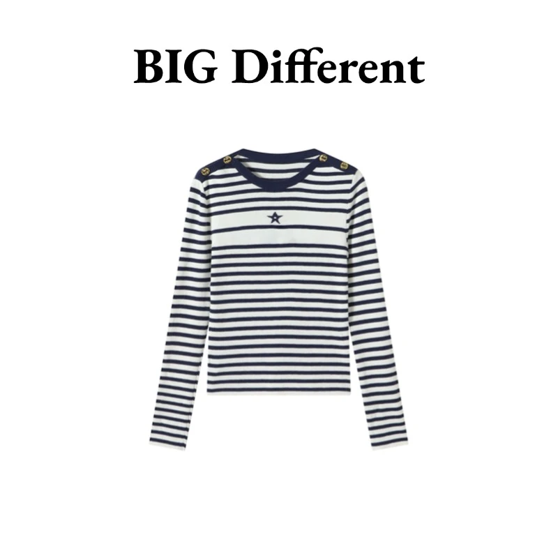 BIG Different 春夏新款Di家针织气质针织打底上衣6032