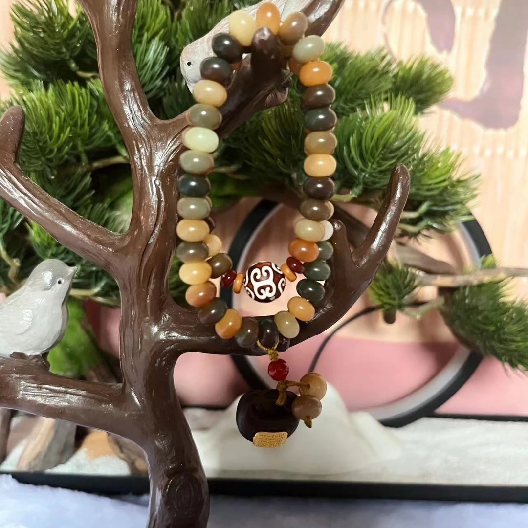 风华菩提根双圈福包手串