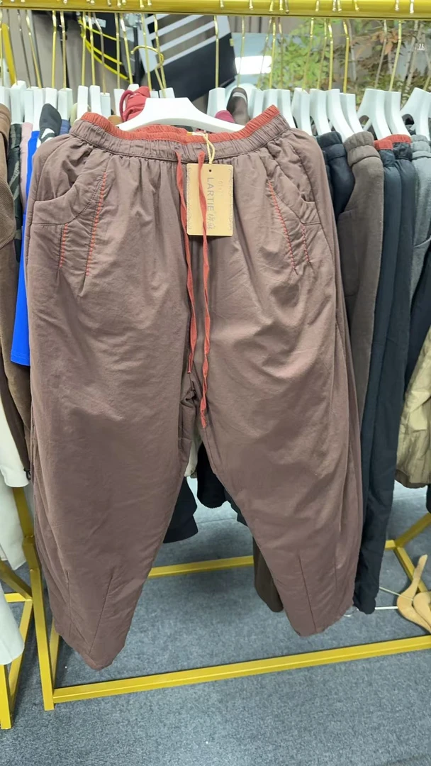 0107春夏新款休闲时尚松紧腰雪尼尔显瘦时尚百搭休闲小脚长裤